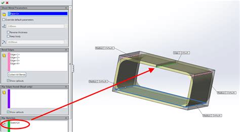 sheet metal rip|solidworks rips tool.